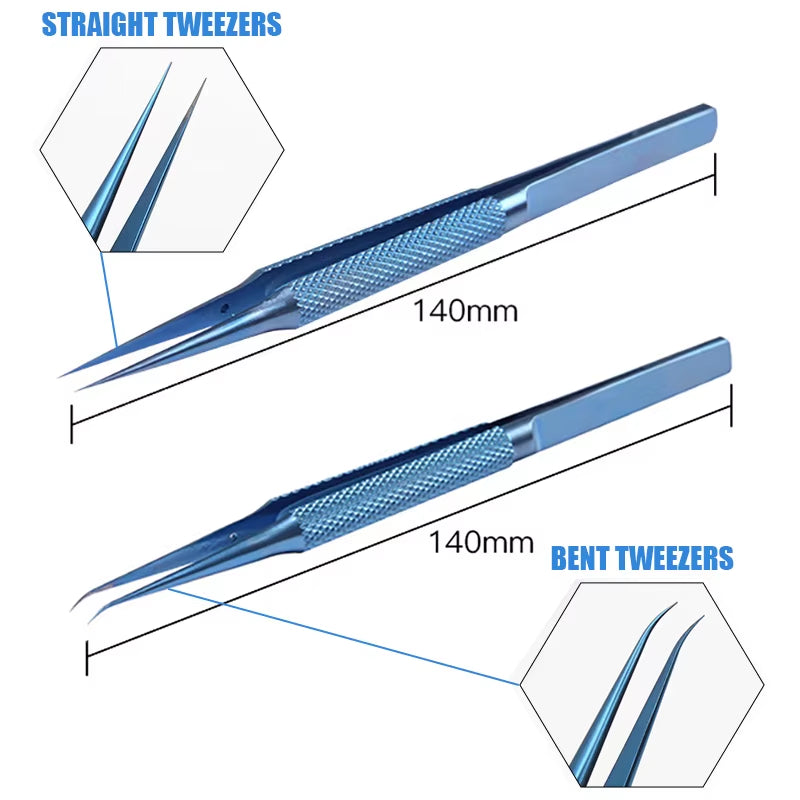 Precision Titanium Alloy Tweezers Professional Repair Fingerprint Fly Line Phone Motherboard Antimagnetic Electronics Forceps