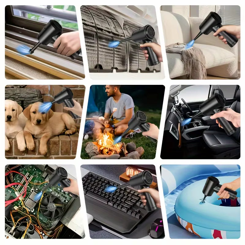 Wirelessusbrechargeable Air Duster - Powerful Compressed Air Blower，Applicable to Computers、Keyboard、Sofa and Car