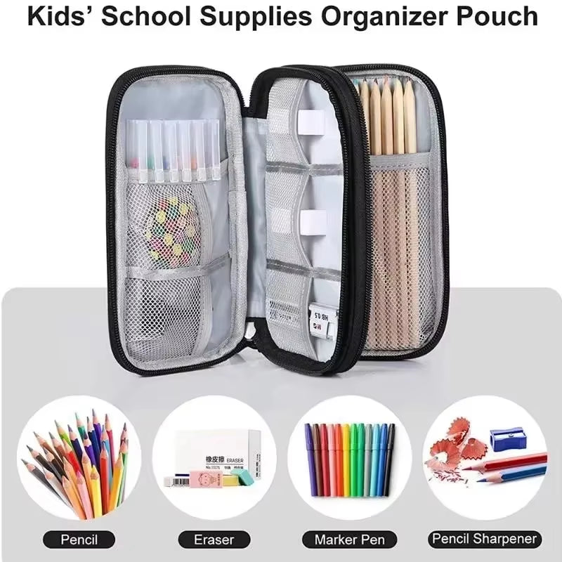 Portable Waterproof Double Layers Storages Bags for Headset Cord Travel Organizer Bag Cable Storage Organizers Pouch Carry Case